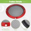 ACROPIX Universal 5" Car Speaker Grills Cover Mesh Round 5 Inch Audio Speaker Subwoofer Guard Protector Case with Mounting Screws Iron Red - Pack of 4 view 4