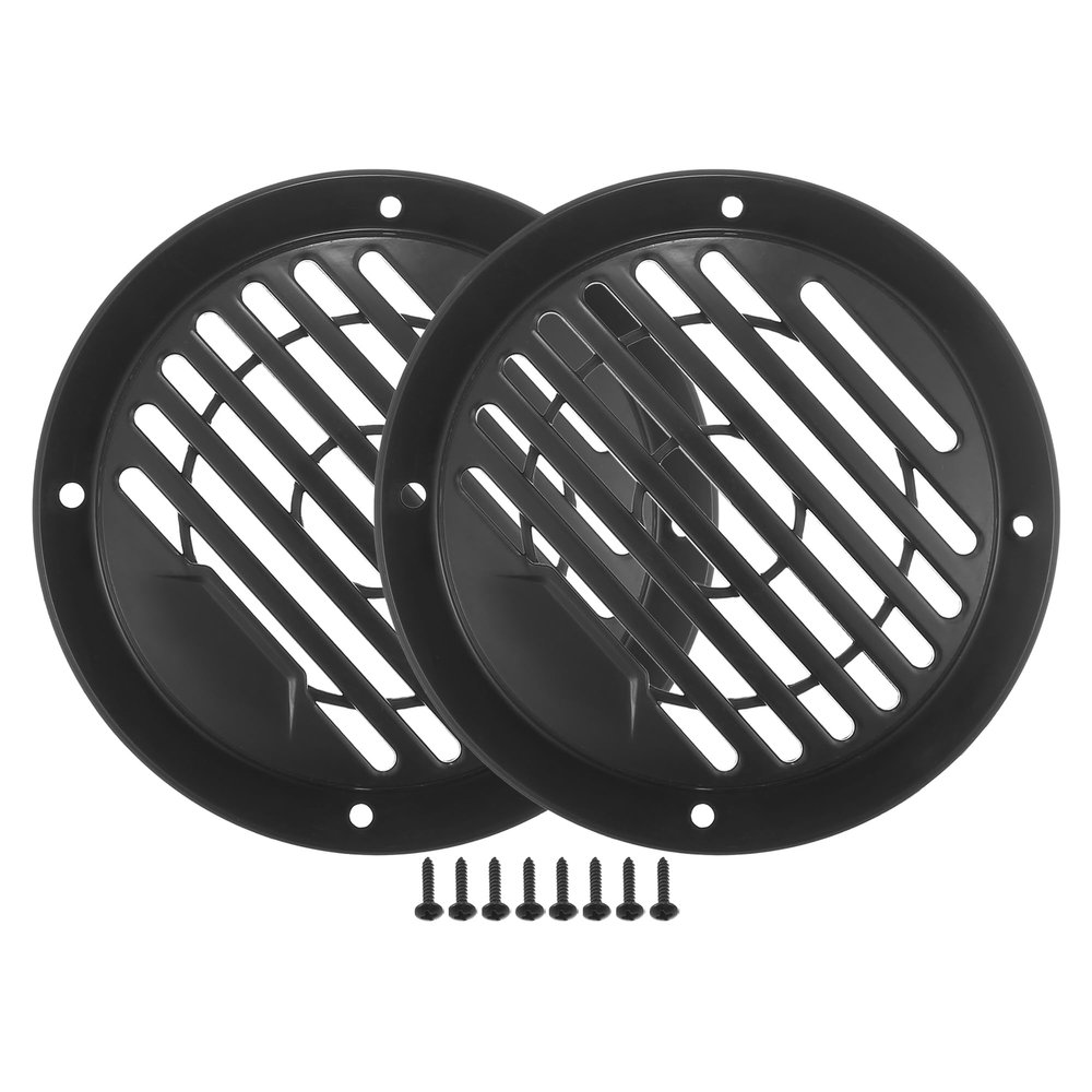 ACROPIX Universal 3" Car Speaker Grills Cover Round 3 Inch Audio Speaker Subwoofer Guard Protector Case with Mounting Screws ABS Black - Pack of 2