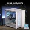 CORSAIR 6500D Airflow Mid-Tower ATX Dual Chamber PC Case  Tempered Glass  Reverse Connection Motherboard Compatible  No Fans Included  White view 3