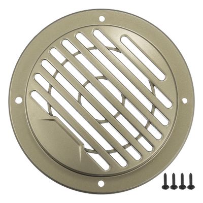 ACROPIX Universal 3" Car Speaker Grills Cover Round 3 Inch Audio Speaker Subwoofer Guard Protector Case with Mounting Screws ABS Khaki - Pack of 1