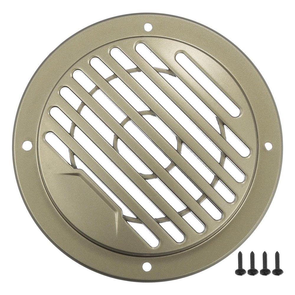 ACROPIX Universal 3" Car Speaker Grills Cover Round 3 Inch Audio Speaker Subwoofer Guard Protector Case with Mounting Screws ABS Khaki - Pack of 1