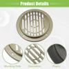 ACROPIX Universal 3" Car Speaker Grills Cover Round 3 Inch Audio Speaker Subwoofer Guard Protector Case with Mounting Screws ABS Khaki - Pack of 1 view 4