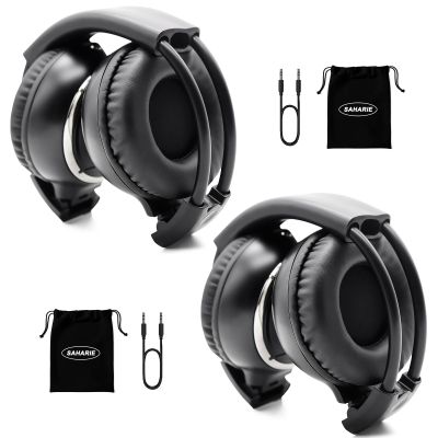 SAHARIE Infrared Headphones for Car DVD,2 Channel IR Wireless Car Headphones for Honda Odyssey Universal Rear Entertainment System(2 Pack)