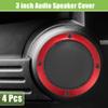 ACROPIX Universal 3" Car Speaker Grills Cover Mesh Round 3 Inch Audio Speaker Subwoofer Guard Protector Case with Mounting Screws Iron Red - Pack of 4 view 2
