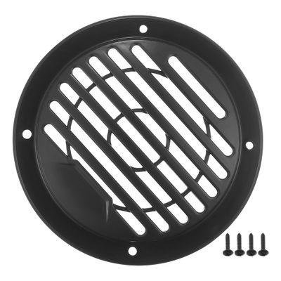 ACROPIX Universal 3" Car Speaker Grills Cover Round 3 Inch Audio Speaker Subwoofer Guard Protector Case with Mounting Screws ABS Black - Pack of 1