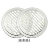 ACROPIX Universal 4.5" Car Speaker Grills Cover Round 4.5 Inch Audio Speaker Subwoofer Guard Protector Case with Mounting Screws ABS Silver Tone - Pack of 2 view 1
