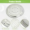 ACROPIX Universal 4.5" Car Speaker Grills Cover Round 4.5 Inch Audio Speaker Subwoofer Guard Protector Case with Mounting Screws ABS Silver Tone - Pack of 2 view 4