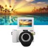 4K HD Video Camera, 48MP 16x Zoom Flip Screen Anti Shake Auto Focus, Travel Portable Vlogging Camera with Webcam Function for Beginners, Teens, Gifts (White) view 2