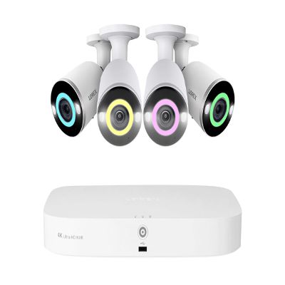 Lorex Fusion 4K 16 Camera Capable (8 Wired & 8 Wi-Fi) 2TB PoE NVR System w/ 4 Bullet IP Cameras - Smart Security Lighting, Smart Motion Detection, Active Deterrence, Color Night Vision, Two-Way Talk