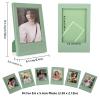 HIYQIN 2x3 Photo Frames for Instax Mini EVO 13 12 Liplay SE Link 3 Camera Film, 3-inch Small Picture Frame for Mini 11 40 41 90 99 7+ Photo with Clear Protective Film (8-Packs Green) view 2