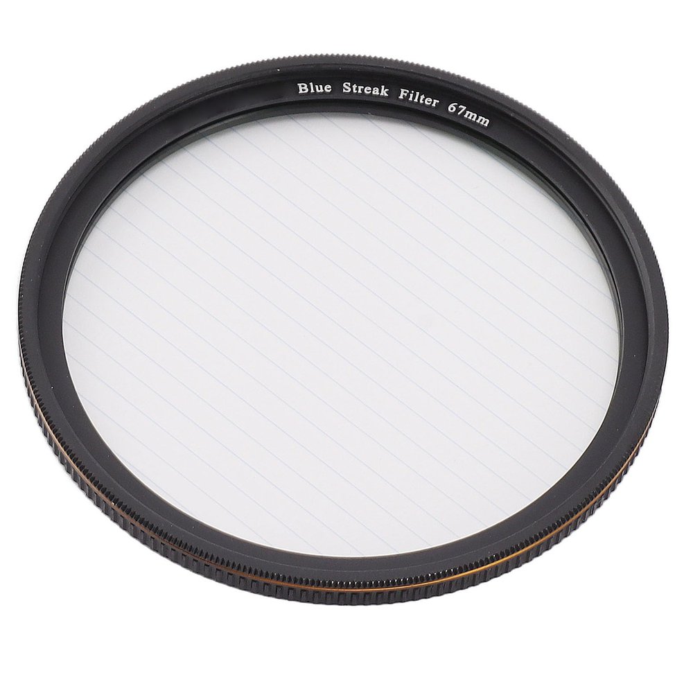 Blue Streak Special Effects Filter, Special Effects Lens Filter Anamorphic Special Effects Filter, Optical Glass, Captivating Cinematic Video, Wear Proof, Portable (67mm)