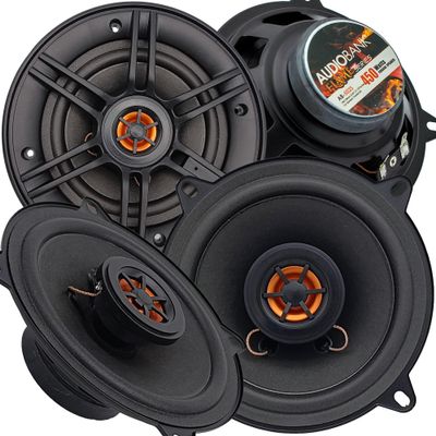 Audiobank AB502S 5.25 Inches 450 Watt Max Power 2-Way Car Audio Stereo Coaxial Speaker (1 Pair) - 2 Speakers