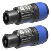 2 NEUTRIK NAC3FXXA-W-L 20A POWERCON Power in Locking Cable Mount, Blue view 1