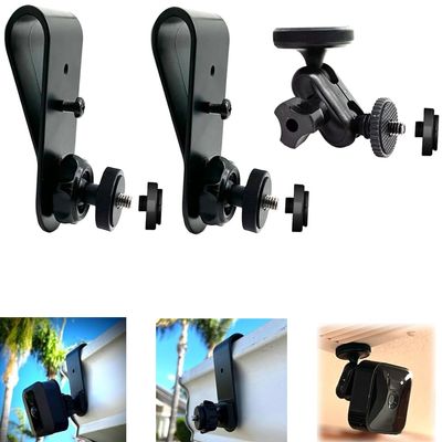 Set of 3 Whole House Security Camera Kit - 2X Rain Gutter Mount + 1x Stick Anywhere Magnetic Holder- Easy Install No Drill Needed, 1/4-20" Thread -Ideal for Ring Stick Up Blink Outdoor Indoor