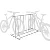 MyGift Large 54 Inch Silver Metal Double-Sided Grid Bike Rack Stand, Freestanding Bicycle Storage Holder for Garage or Outdoor Parking with 6-Bicycle Capacity view 1