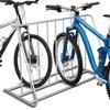MyGift Large 54 Inch Silver Metal Double-Sided Grid Bike Rack Stand, Freestanding Bicycle Storage Holder for Garage or Outdoor Parking with 6-Bicycle Capacity view 4
