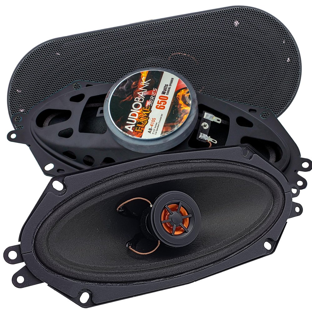 Audiobank AB410S 4x10 Inches 650 Watt Max Power 2-Way Car Audio Stereo Coaxial Speaker (1 Pair) - 2 Speakers