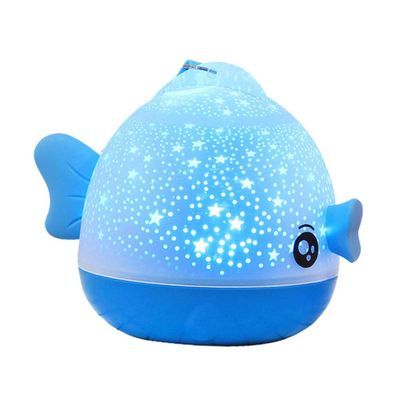 Veemoon Night Light for Boys and Girls Projection Fish Shape Design Night 4 Modes Rotating for Nursery Bedroom