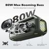 Soundcore Boom 2 by Anker, Outdoor Speaker, 80W, Subwoofer, BassUp 2.0, 24H Playtime, IPX7 Waterproof, Floatable, RGB Lights, USB-C, Custom EQ, Bluetooth 5.3, Portable for Camping and Beach - Green view 2