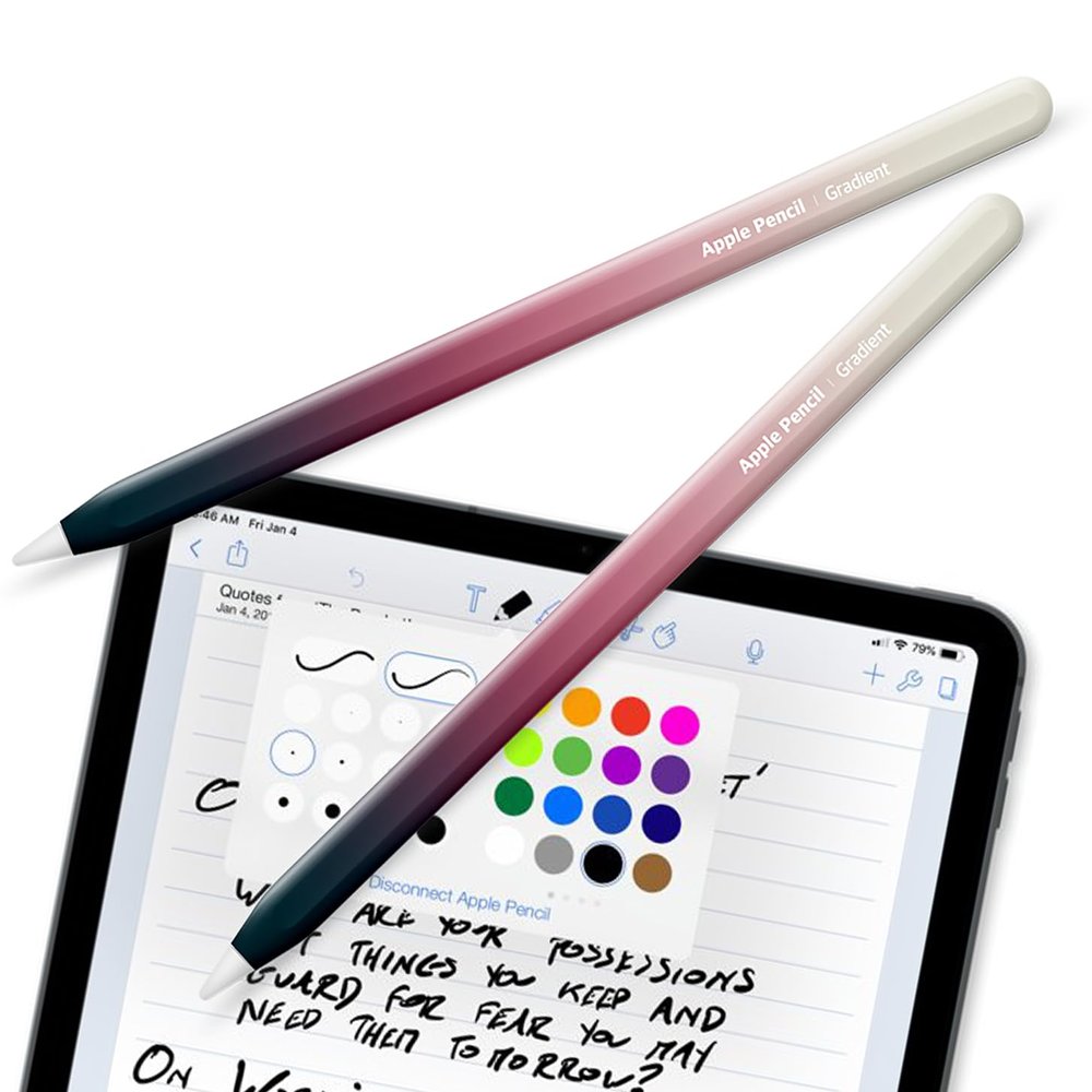 Apple Pencil Skin [2 Pack] Ultra Thin 3M Premium Vinyl Cover Greenguard Gold Ink Apple Pencil Full wrap Cover Case Gradient Color  2nd Generation (G09)