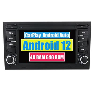 RoverOne Car Multimedia Player for S4 RS4 A4 2002-2008 with CarPlay Android Stereo Autoradio GPS Navigation Touch Screen Bluetooth WiFi