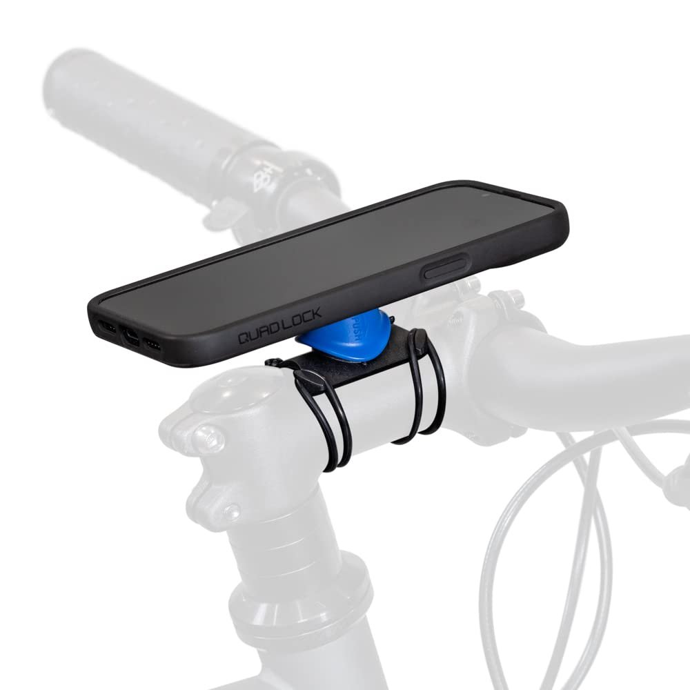 Quad Lock Stem/Handlebar Bike Mount Kit with iPhone 15 Plus