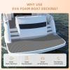 Hjdeck EVA Foam Boat Decking 94.5"x35.4" Boat Flooring Self-Adhesive Marine Flooring Non-Slip Faux Teak EVA Boat Floor Mat Marine Carpet for Fishing Boat Yacht Floor Swimming Pool RV Golf Cart Ramp view 2