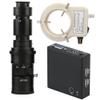 1080P 60FPS HDMI VGA Industrial Electronic Digital Video Microscope Camera & 500X C-Mount Lens Whit 56-LED Adjustable Ring Light view 1