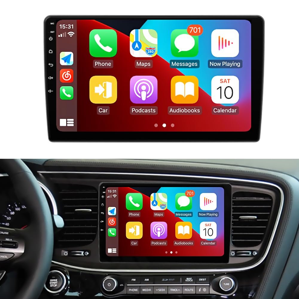 Hac Sa Beach for Kia Optima K5 Radio 2014 2015 Car Stereo 9" IPS Touchscreen Carplay GPS Navigation Android Auto BT with Free Backup Camera FM SCW 4GB RAM+64GB ROM