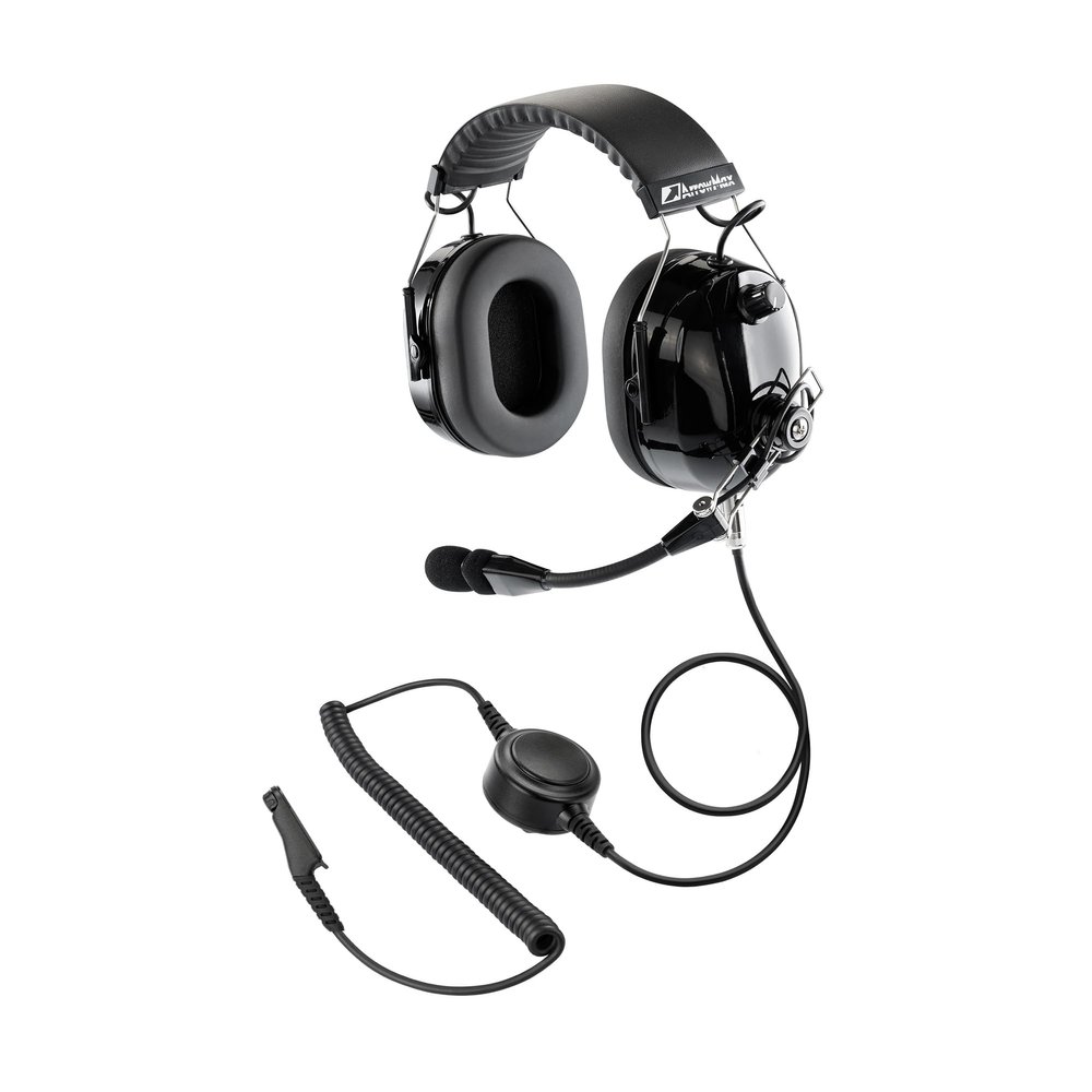 ArrowMax AHDH0042-BK-M17 Over The Head Noise Cancelling Headphone Compatible with Motorola MOTOTRBO R7 MXP600 ION APX N70 N50 N30