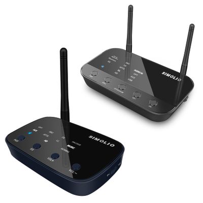 SIMOLIO Bluetooth 5.0 Receiver for Home Stereo Speaker, Bluetooth Transmitter for TV, aptX Low Latency & HD Wireless Audio Adapter, Long Range, Optical RCA AUX 3.5mm Outputs/Inputs