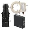 1080P 60FPS HDMI VGA Industrial Electronic Digital Video Microscope Camera & 200X C-Mount Lens Whit 56-LED Adjustable Ring Light view 1