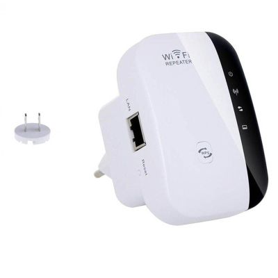 WiFi Extender Signal Booster 300mbps, WiFi Range Extender, Wireless Internet Repeater, Long Range Amplifier with Ethernet Port, Access Point, 1-Key Setup, Alexa Compatible