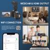 8K 64MP Video Camera Camcorder with IR Night Vision Vlogging Camera, 18X Zoom WiFi Digital Touch Screen Camcorder for YouTube with 32G SD Card, 2.4G Remote Control, Microphone, and Two Batteries view 4