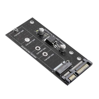 Qiilu M2 to Sata Adapter, M.2 NGFF SSD to SATA 22PIN Hard Drive Disk Stable Performance Adapter Riser Card