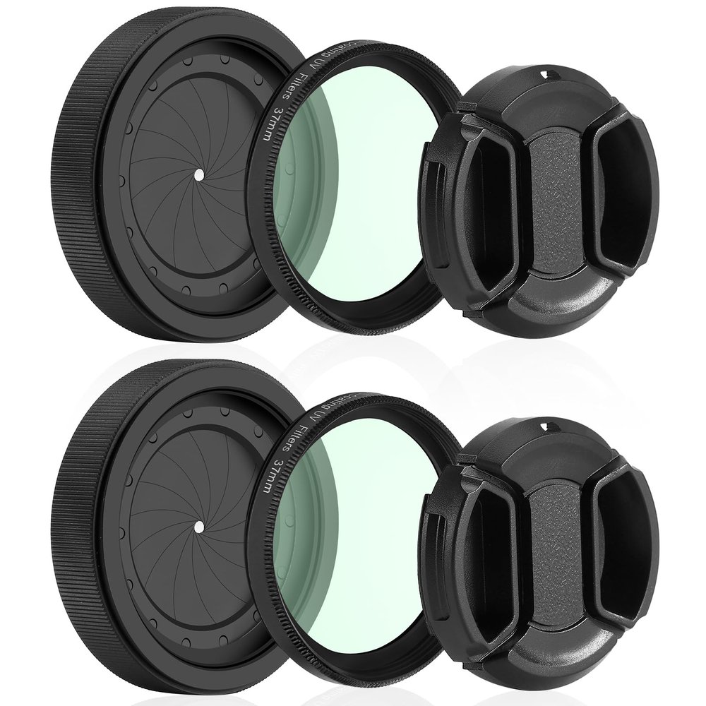 Adjustable Iris Aperture Diaphragm Filter Pack M30 to M37 Iris Aperture Diaphragm Adapter Optical Diaphragm 1.5-26mm Lens Module Adapter Ring PVS-14 PVS 14 (Adjustable Iris Filter Cover Set*2)