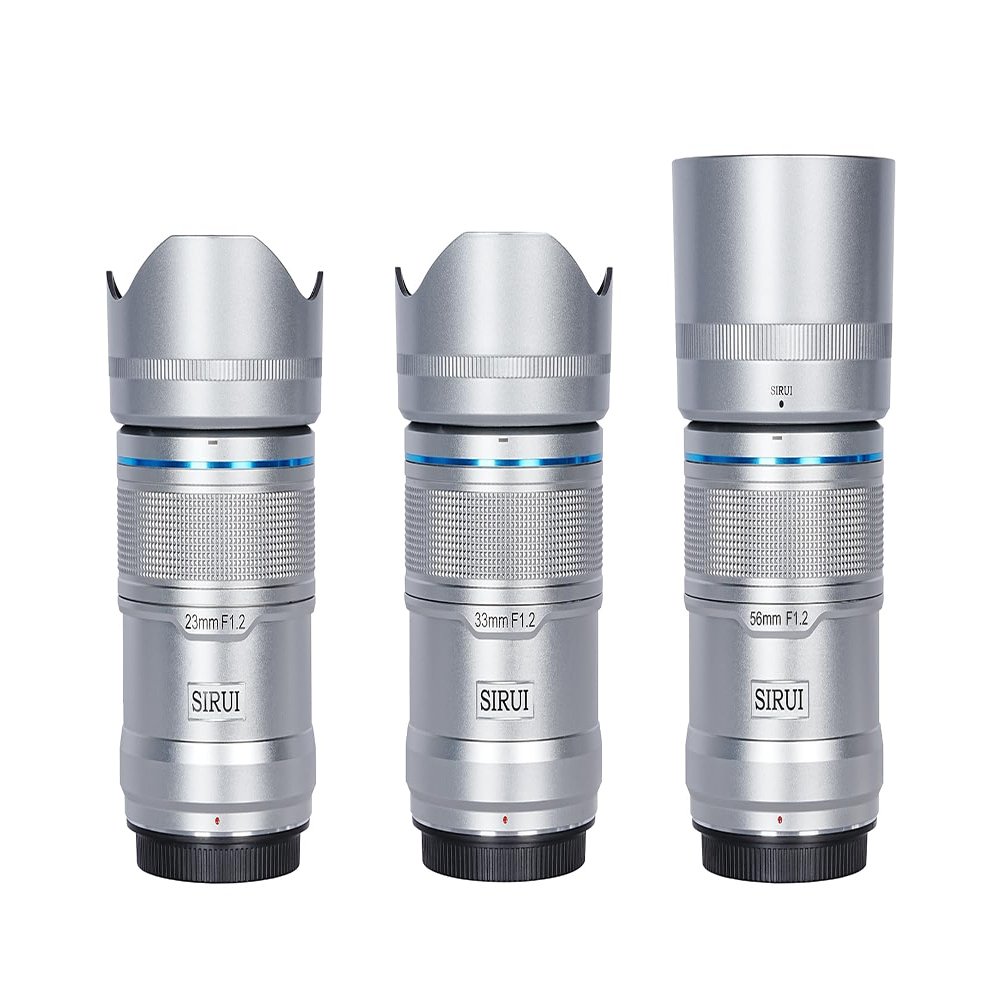 Sirui Sniper f/1.2 Autofocus 3-Lens Kit (E Mount, Silver)
