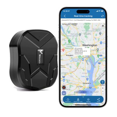 Winnes GPS Tracker for Vehicles 4G TK905B Real-time Tracking Magnetic Locator with 10000mah Battery Waterproof Tracker with Anti-Theft Alarm for Car Moto,SIM Card Needed
