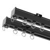 HJXGQJM Curtain Double Tracks, Aluminium Ceiling Mounted Curtain Tracks System, Room Divider-Ceiling Curtain Track Rail for Living Room BedroomStraight Curtain Track Wall Mount Curtain Rail view 1