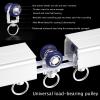 HJXGQJM Curtain Double Tracks, Aluminium Ceiling Mounted Curtain Tracks System, Room Divider-Ceiling Curtain Track Rail for Living Room BedroomStraight Curtain Track Wall Mount Curtain Rail view 2