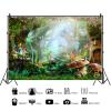 15x10ft Enchanted Forest Backdrop Spring Fairy Mushroom Wonderland Photography Background Kids Birthday Baby Shower Party Banner Decorations Supplies Photo Booth Props view 2