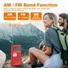 Goodes NOAA Weather Radio, AM FM NOAA Emergency Radio Portable with Best Reception, Headphone Jack, Powered by 2 AA Battery, Transistor Radios Battery-Operated for Emergency, Hurricane, Home(Red) view 2