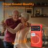 Goodes NOAA Weather Radio, AM FM NOAA Emergency Radio Portable with Best Reception, Headphone Jack, Powered by 2 AA Battery, Transistor Radios Battery-Operated for Emergency, Hurricane, Home(Red) view 3