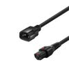 Toptekits C14 to C13 IEC Lock,6ft/1.8m IEC320 C14 to C13 with Lock Power Cord 10A/250V, 16AWG, C14 to Locking C13 Computer Power Cord PC,C13 C14 Cable(C14 to Locking C13, 6ft/1.8m) view 1