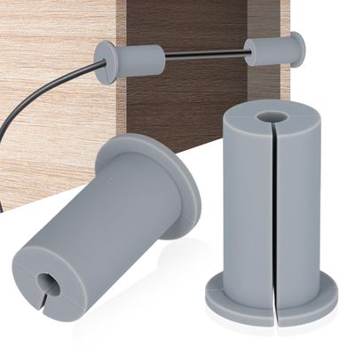 2pcs Wall Hole Cable Routing Kit for Starlink, Silicone Cable Feed Through Bushings Wall Grommets for 1 Inch Cables Cable Protective Sleeve for Starlink Cable Router and Ethernet Cable Adapter (Gray)