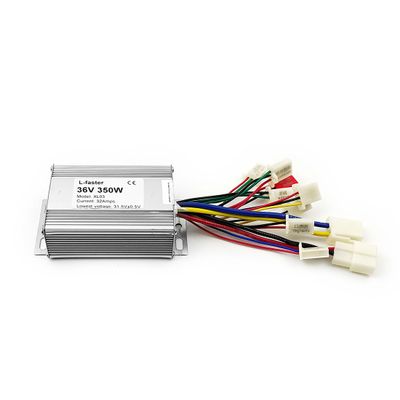L-faster 24V 36V 350W Brushed Controller with Fuse Mount and Connectors Reverse Control Device 3 Speed for Bike Brush Motor (Controller only, 24V 350W)
