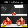 Andoer LED Video Light,16W Mini Photography Lamp Dimmable LED Light Portable Vlog Light 148 LED Beads NP-F Series Battery Powered 3200k-5600K Dimmable with 1/4in Cold Shoe Mount 1/4 in Threaded Hole view 3