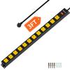 12 Outlet Long Power Strip, 3FT Power Cord, 2100 Joules Surge Protector, Wide Spaced Outlet Power Bar, Overload Protection Switch, Industrial Heavy Duty for Work Bench, Shop, Garage view 1