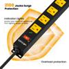 12 Outlet Long Power Strip, 3FT Power Cord, 2100 Joules Surge Protector, Wide Spaced Outlet Power Bar, Overload Protection Switch, Industrial Heavy Duty for Work Bench, Shop, Garage view 2