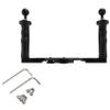 Luejnbogty Dual Handheld Stabilizer Diving Underwater Camera Housings Tray/Grip Waterproof with Double Handle for Dome Port Waterproof Case view 1